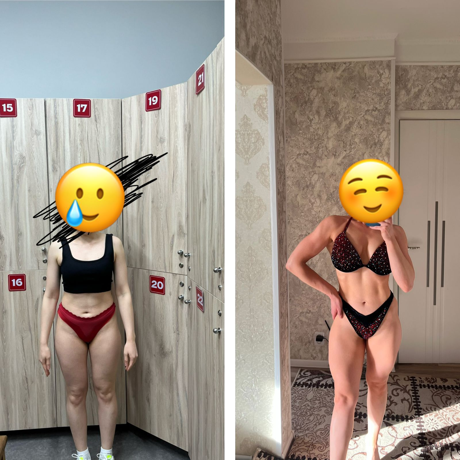 Результат тренировок в фитнес-клубе Champion Fitness